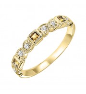 Gems One 10Kt Yellow Gold Diamond (1/10Ctw) & Citrine (1/6 Ctw) Ring
