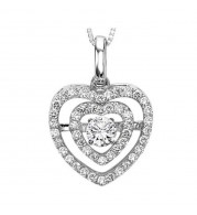 Gems One 14KT White Gold & Diamonds Stunning Neckwear Pendant - 3/8 ctw