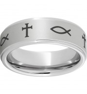 Ichthus Serinium Christian Symbol Engraved Ring
