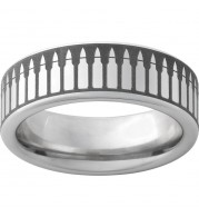 Serinium Pipe Cut Band with Bullets Laser Engraving