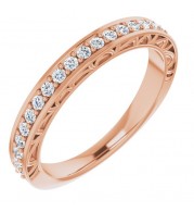 14K Rose 1/3 CTW Diamond Anniversary Band