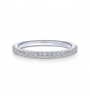 Gabriel & Co. 14k White Gold Contemporary Anniversary Wedding Band