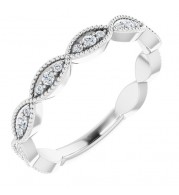 Platinum 1/5 CTW Diamond Anniversary Band