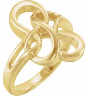 14K Yellow Freeform Ring