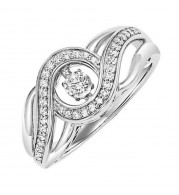 Gems One 14KT White Gold & Diamonds Stunning Fashion Ring - 1/4 ctw