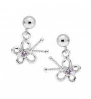 Sterling Silver Sapphire Butterfly earrings