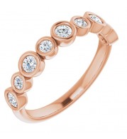 14K Rose 3/8 CTW Diamond Anniversary Band
