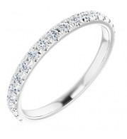 14K White 3/8 CTW Diamond Matching Band