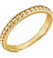 14K Yellow Stackable Bead Ring