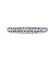 Shah Luxury Round Diamond Half-Eternity Wedding Band In 14K White Gold