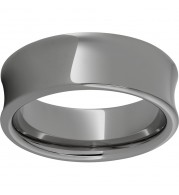 Rugged Tungsten  8mm Concave Polished Band