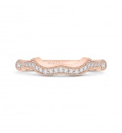 Shah Luxury Round Diamond Wedding Band In 14K Rose Gold