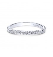 Gabriel & Co. 14k White Gold Contemporary Anniversary Wedding Band