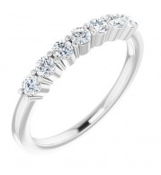 14K White 3/8 CTW Diamond Anniversary Band