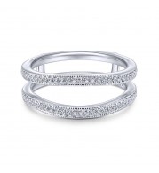 Gabriel & Co. 14k White Gold Victorian Enhancer Wedding Band
