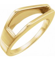 14K Yellow Negative Space Ring