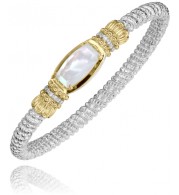 Vahan 14k Gold & Sterling Silver Mother of Pearl Bracelet