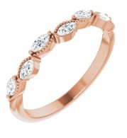 14K Rose 1/3 CTW Diamond Anniversary Band