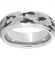 Serinium Beveled Edge Band with Camo Laser Engraving