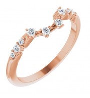 14K Rose 1/6 CTW Diamond Matching Band