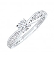 Gems One 14Kt White Gold Diamond(3/4Ctw) Ring