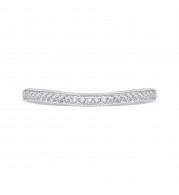 Shah Luxury 14K White Gold Round Diamond Wedding Band