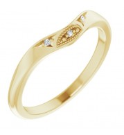 14K Yellow .01 CTW Diamond Matching Band for Round Ring