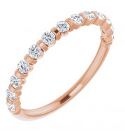 14K Rose 3/8 CTW Diamond Anniversary Band