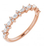 14K Rose 1/3 CTW Diamond Anniversary Band