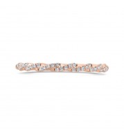 Shah Luxury 14K Rose Gold Diamond Wedding Band