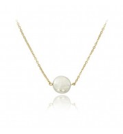 Carla 14k Yellow Gold Coin Pearl Pendant