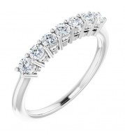 14K White 3/8 CTW Diamond Anniversary Band