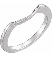 14K White Matching Band for 5.8 mm Round Ring