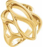 14K Yellow Freeform Ring