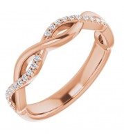 14K Rose 1/8 CTW Diamond Anniversary Band