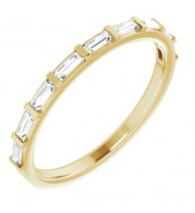14K Yellow 3/8 CTW Diamond Straight Baguette Anniversary Band