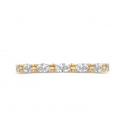 Shah Luxury 14K Yellow Gold Marquise Diamond Wedding Band