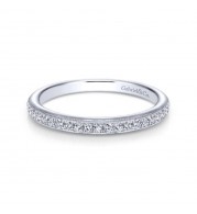 Gabriel & Co. 14k White Gold Contemporary Anniversary Wedding Band