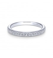 Gabriel & Co. 14k White Gold Contemporary Anniversary Wedding Band