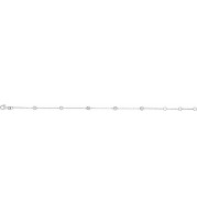 14K White 1/4 CTW Diamond Bezel-Set 5-Station Bracelet