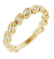 14K Yellow 1/6 CTW Diamond Anniversary Band