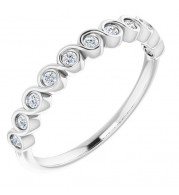 14K White 1/6 CTW Diamond Anniversary Band