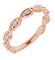 14K Rose 1/5 CTW Diamond Infinity-Inspired Anniversary Band