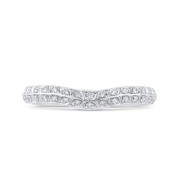 Shah Luxury 14K White Gold Double Row Diamond Wedding Band