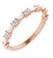 14K Rose 1/2 CTW Diamond Anniversary Band