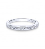 Gabriel & Co. 14k White Gold Contemporary Anniversary Wedding Band