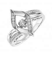 Gems One Silver Diamond (1/6Ctw) Ring