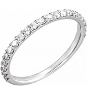 14K White 3/8 CTW Diamond Band