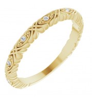 14K Yellow .05 CTW Diamond Anniversary Band