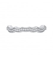 Shah Luxury 14K White Gold Round Diamond Half-Eternity Wedding Band